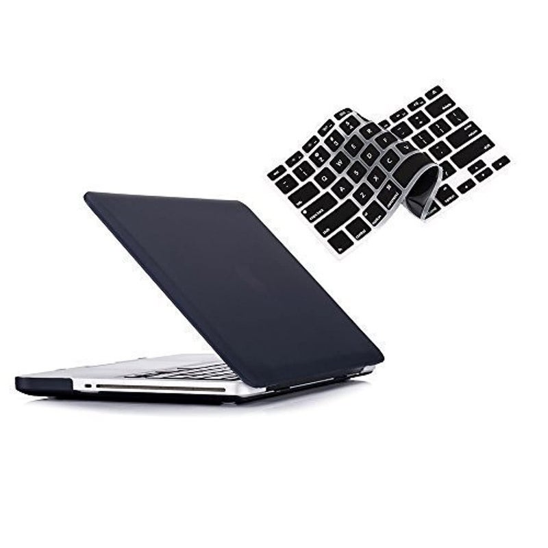 RUBAN Case Compatible with Old MacBook Pro 15 inch 2011 2010 2009 Release A1286, Plastic Hard Case Shell and Keyboard Cover for Older Version MacBook Pro 15 Inch with CD-ROM - Black - Image 1